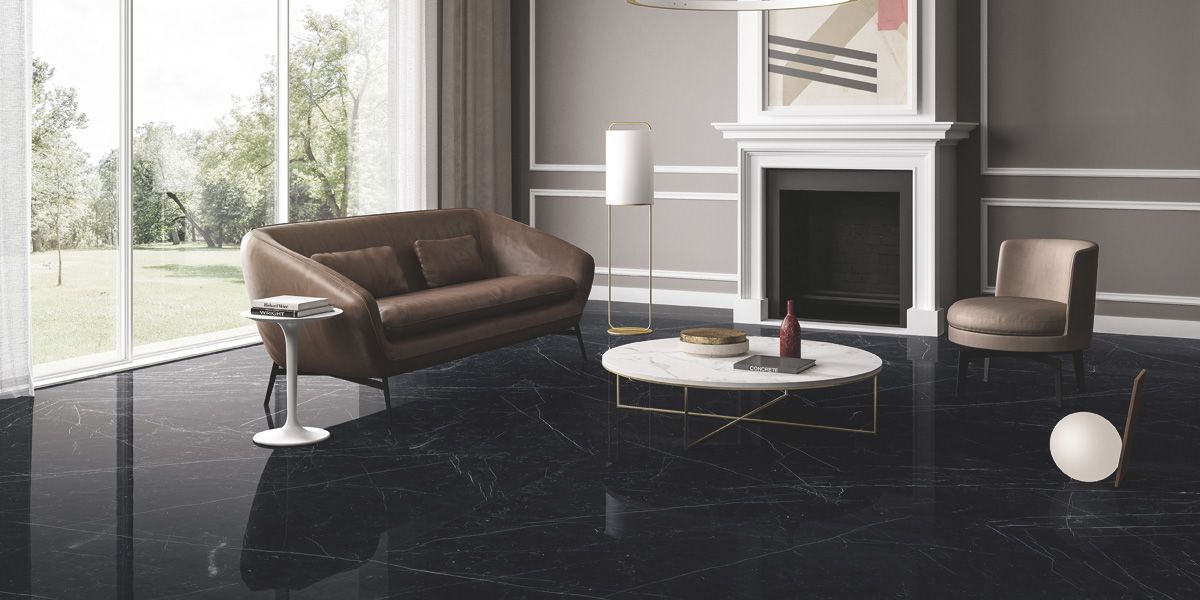 MAX. DARK MARQU. 6MM LUC. POLISHED PORCELAIN 150X75 CM GRANITIFIANDRE ITALY - 257 M2