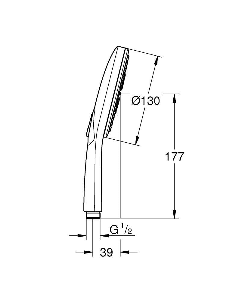 26574GN0 RAINSHOWER SMARTACTIVE 130 HAND SHOWER 3 SPRAYS - BRUSHED COOL SUNRISE - GROHE - 24 PCS