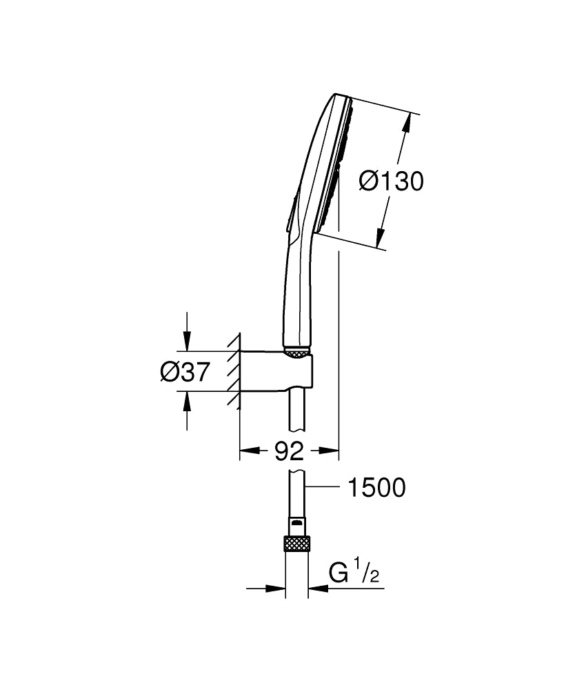 26581000 RAINSHOWER SMARTACTIVE 130 WALL HOLDER SET 3 SPRAYS - GROHE - 3 PCS