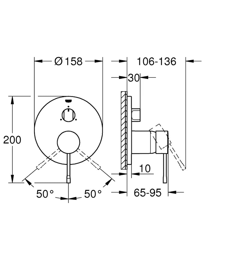 24092001 ESSENCE SINGLE-LEVER MIXER WITH 3-WAY DIVERTER-GROHE - 17 PCS