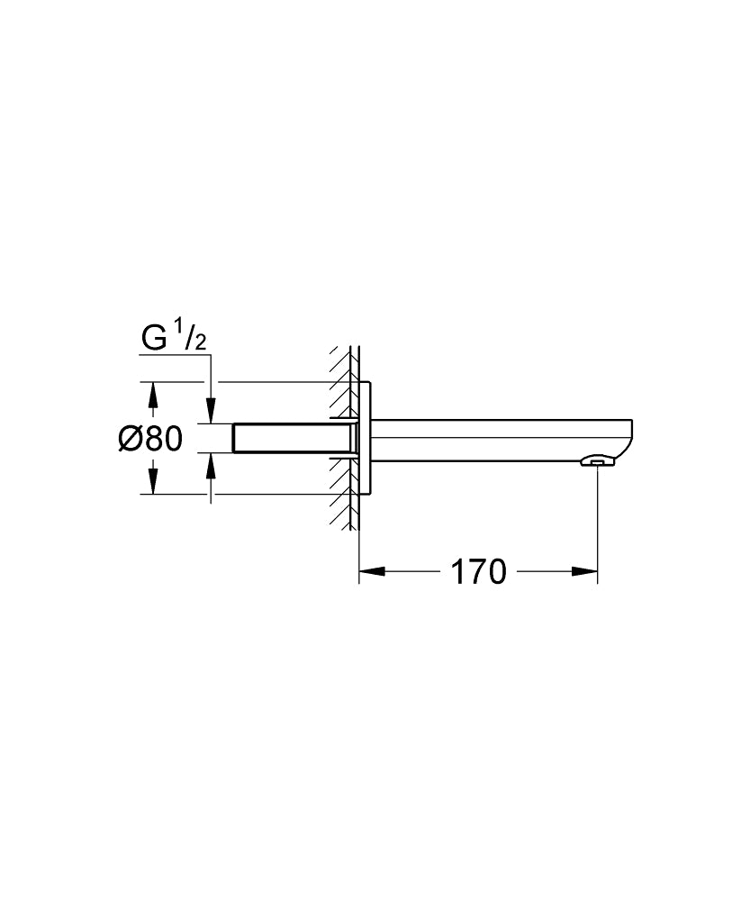 13261000 EUROSMART COSMOPOLITAN BATH SPOUT GROHE - 2 PCS
