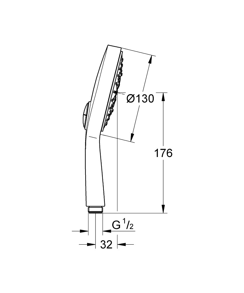 27664000 POWER&SOUL COSMOPOLITAN 130 HAND SHOWER 4 SPRAYS GROHE - 2 PCS