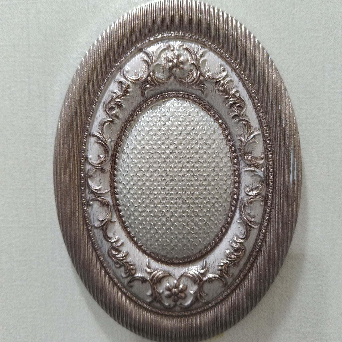 MEDALLON (F) YUTE BRONCE BEIGE INSERTO 14X10 CM ELMOLINO SPAIN - 46 PCS