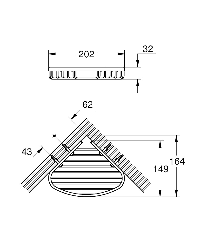 40664001 BAUCOSMOPOLITAN FILLING BASKET SMALL-GROHE - 9 PCS