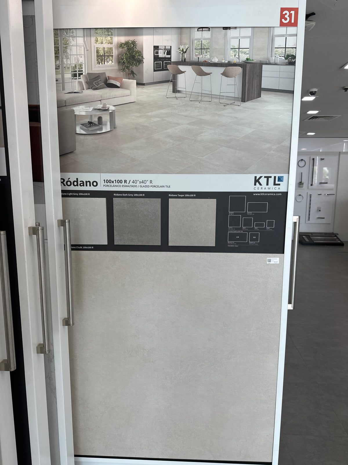P.E. RODANO CHALK MT RECT. PORCELAIN 100X100CM - KTL - 44 M2