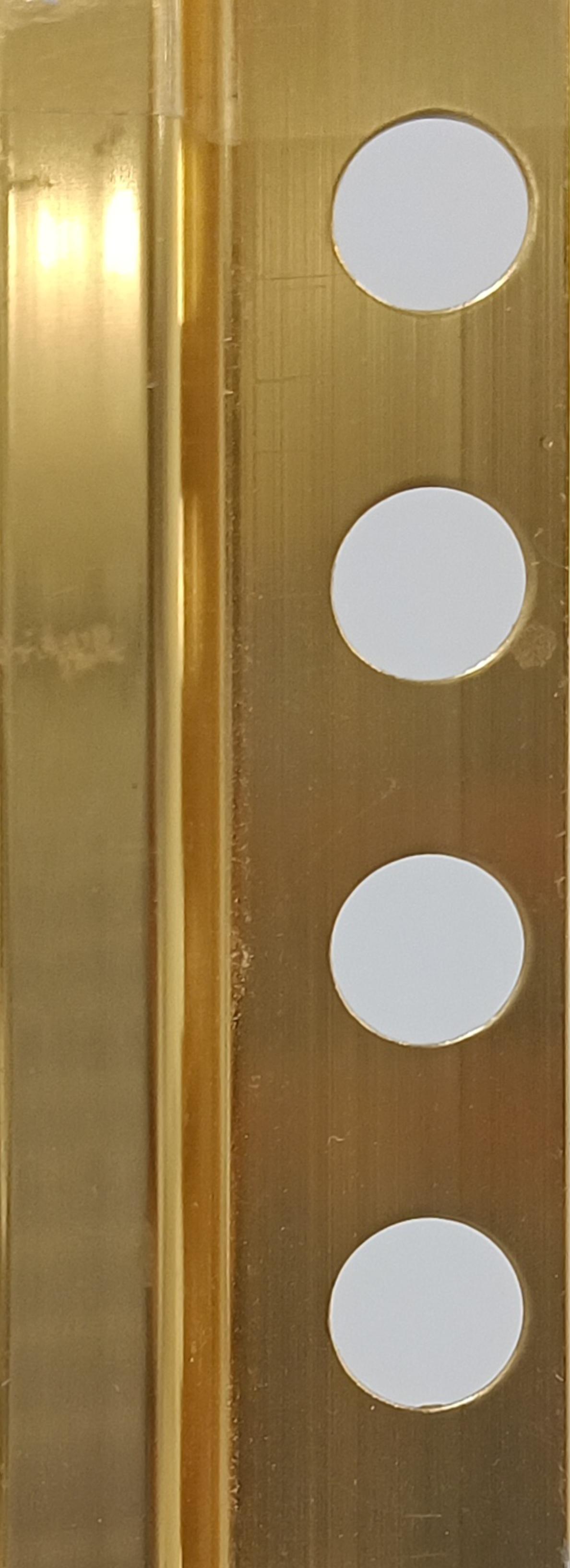 0LA12OB ALUMINIUM LISTELO 10X12 MM GOLD POLISHED 2.6M EMBEPLAST SPAIN - 1 PCS