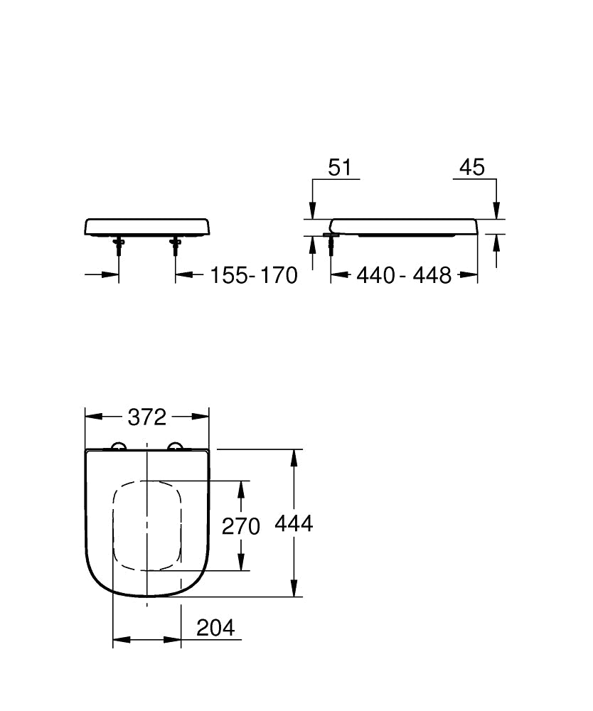 39330002 EURO CERAMIC WC SEAT SOFT CLOSE - GROHE - 698 PCS