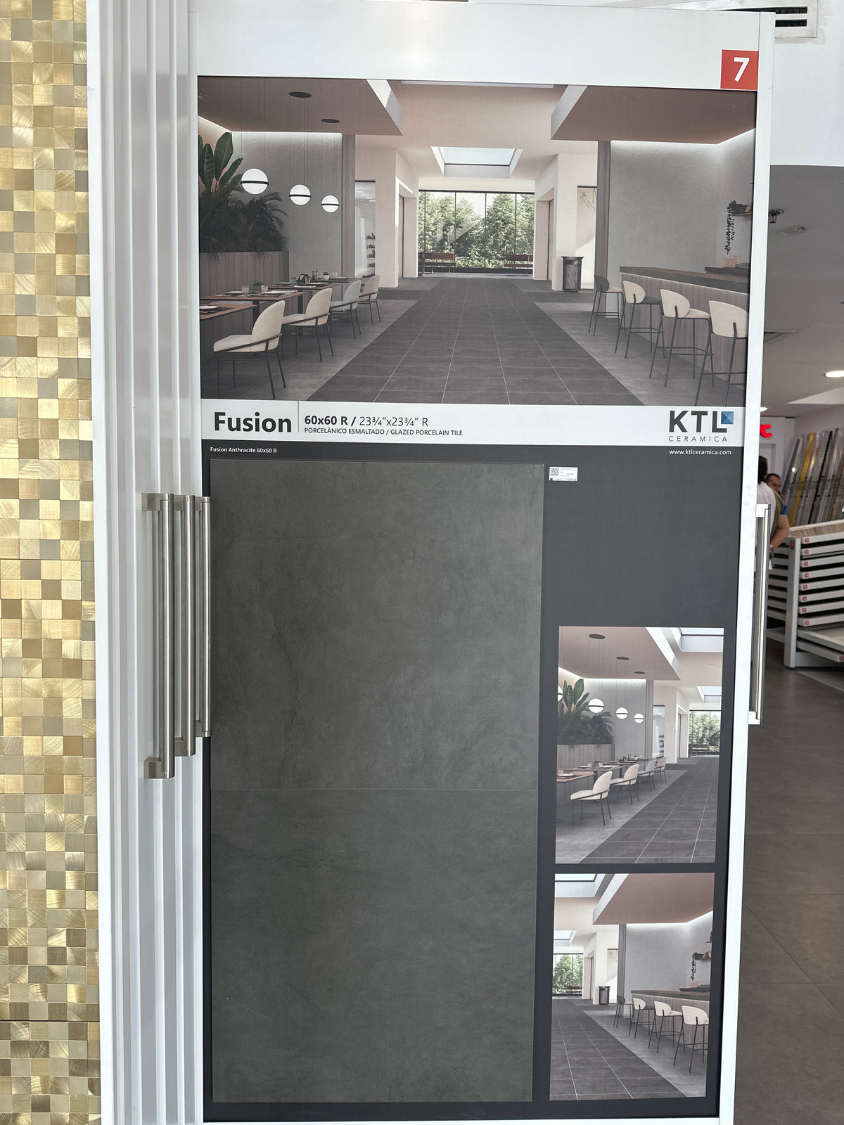 P.E. FUSION ANTHRACITE MT RECT. PORCELAIN 60X60CM - KTL - 4 M2