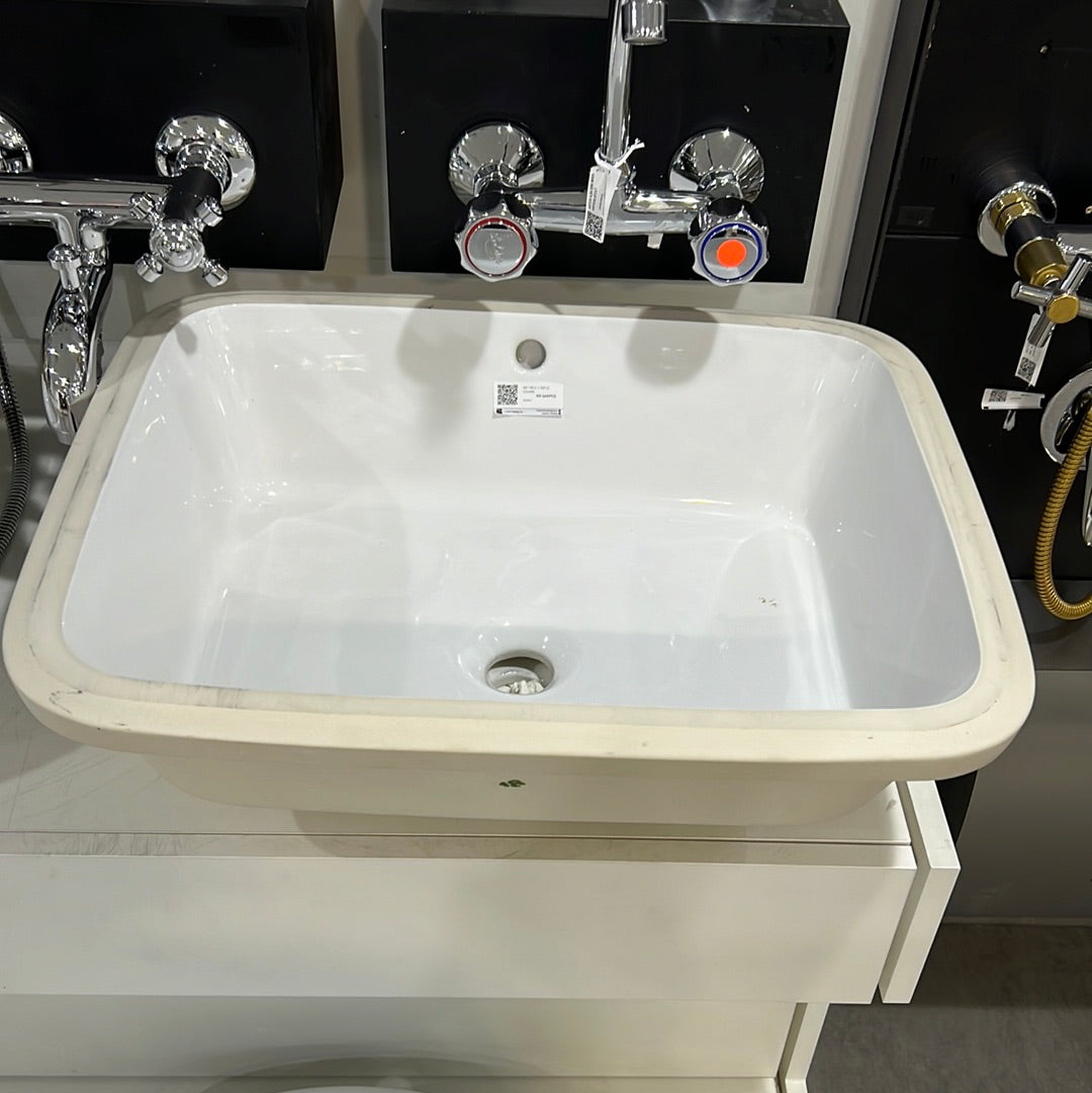 500.128.01.1 SMYLE SQUARE UNDER COUNTER TOP WASHBASIN B56CM WHITE GEBERIT - 1 PCS