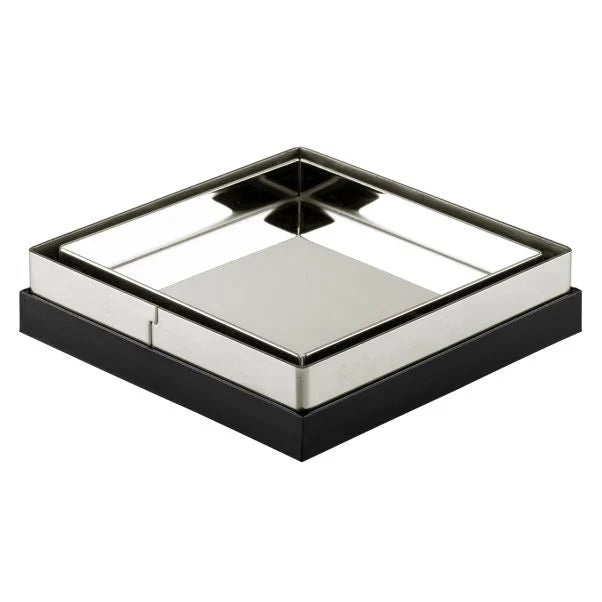 AQD-FC052-F-316-A-PS TILE DRAIN VERTICAL OUTLET WITH ANTI-ODOUR 130X130 MM (GRADE 316) POLISHED STAINLESS STEEL - 98 PCS