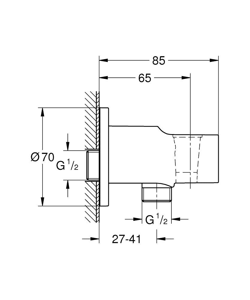 286282431 TEMPESTA WALL UNION - GROHE - 0 PCS