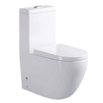 6299 WASHDOWN ONE PIECE TOILET WHITE 670X360X820MM S-TRAP, 250MMUF COVER, STAINLESS STEEL - LUCCA - 1 PCS