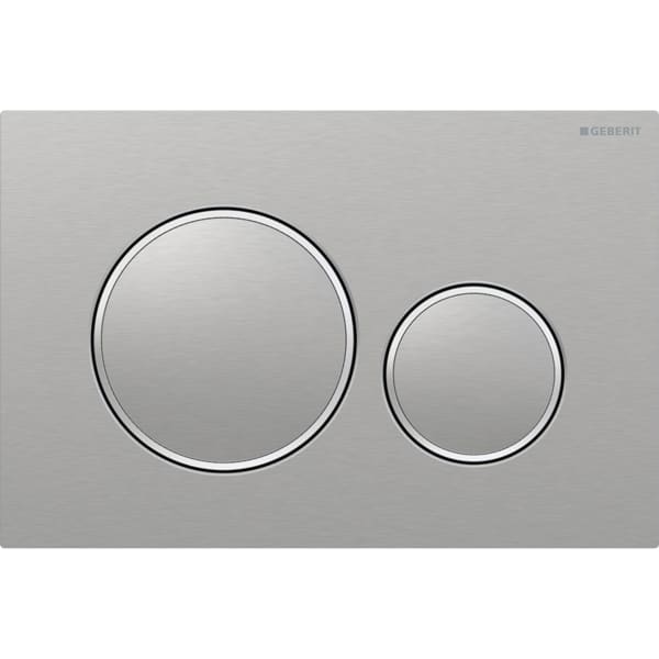 115.882.SN.1 ACTUATOR PLATE SIGMA20 FOR DUAL FLUSH BRUSHED EASY-TO-CLEAN COATED GEBERIT - -149 PCS
