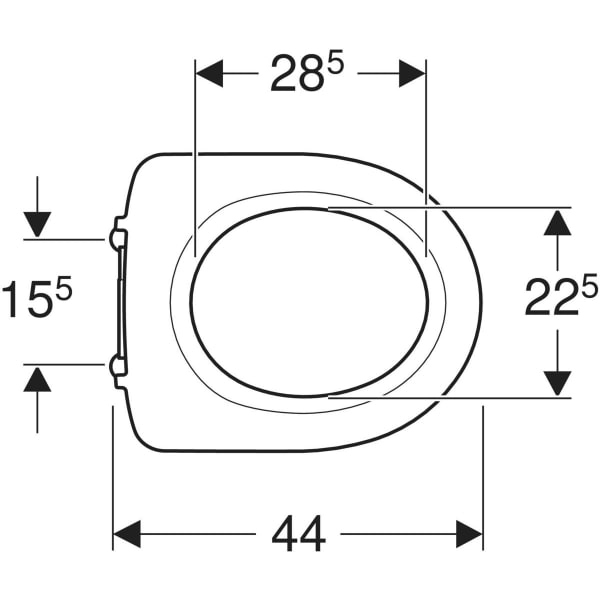 500.340.01.1 ABALONA WC SEAT RING WHITE GEBERIT - 11 PCS