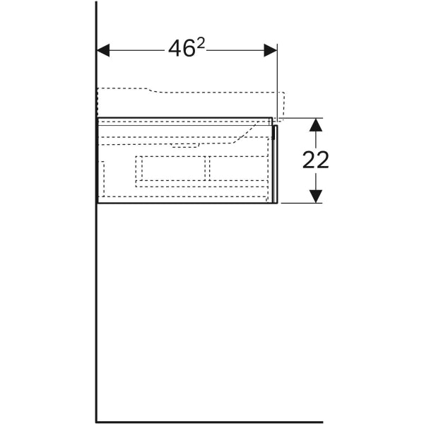 500.508.43.1 XENO CABINET FOR WASHBASIN WITH ONE DRAWER - GEBERIT - 1 PCS