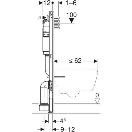 458.233.00.3 DUOFIX ELEMENT FOR WALL-HUNG WC - GEBERIT - 201 PCS
