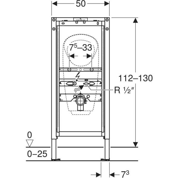 111.686.00.1 GEBERIT DUOFIX ELEMENT FOR URINAL GEBERIT - -7 PCS
