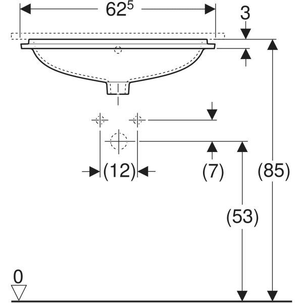 500.756.01.2 UNDER-COUNTERTOP WASHBASIN VARIFORM ELLIPTIC-GEBERIT - 91 PCS