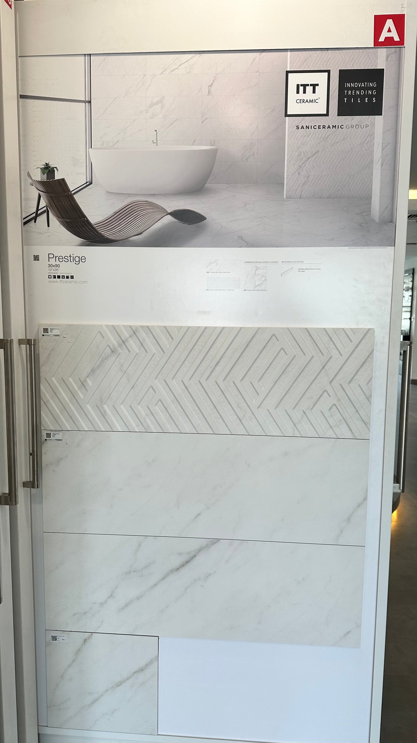 PRESTIGE WHITE MATT DECOR RECT. 29.5X90 CM - ITT SPAIN - 178 M2