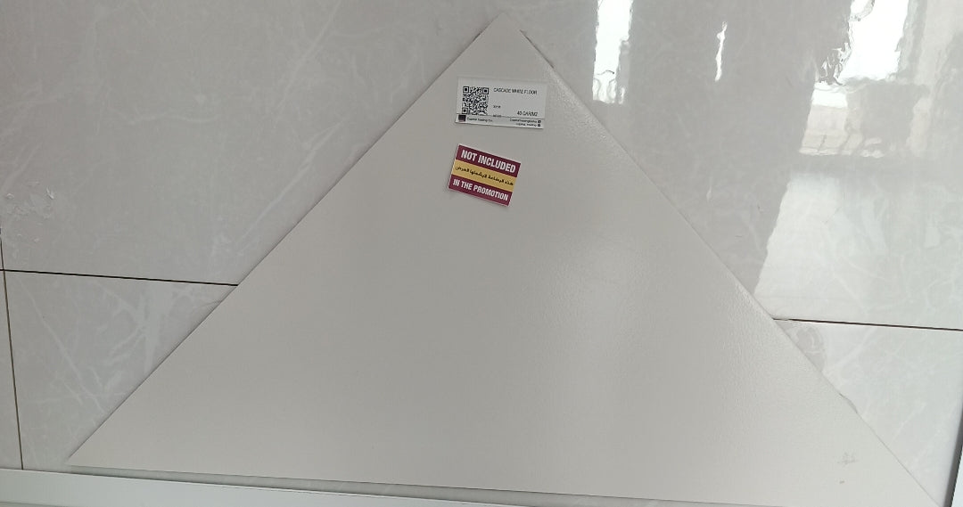 CASCADE WHITE RECTIFIED CERAMIC FLOOR 39.7X39.7 CM NITCO INDIA - 180 M2