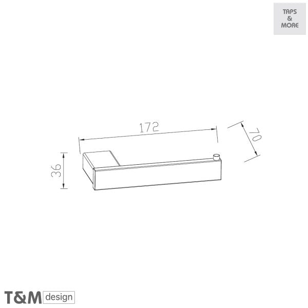 OR005TPHSB ORO TOILET PAPER HOLDER WITHOUT COVER - T&M DESIGN - 6 PCS