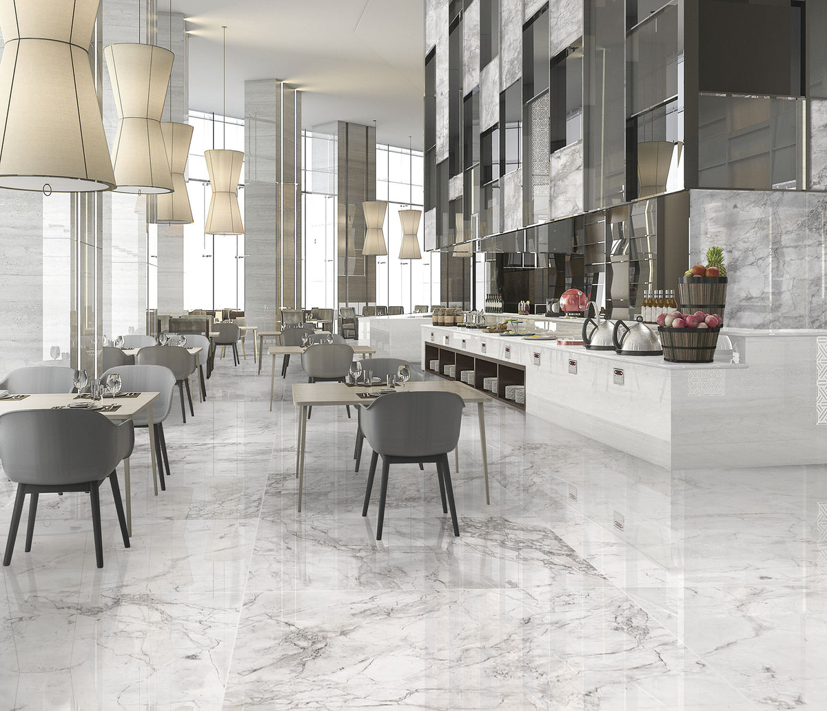 PORTOBELLO POLISHED RECT. PORCELAIN 60X120 CM - ITT SPAIN - 71 M2
