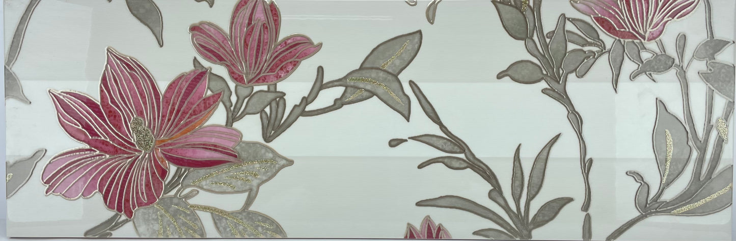 DECOR FIORELA 3 BEIGE DECOR 3PCS 25X75 CM ELMOLINO SPAIN - 1 SET