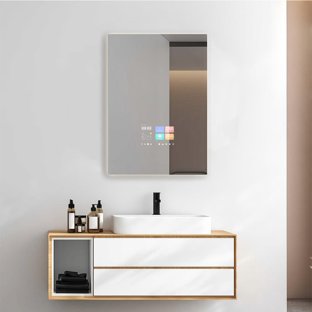 K7090 SMART MIRROR 700X900X30MM, 10.1 INCH TOUCH SCREEN, ANDROID 11 OS, 2+32G, CAPACITIVE TOUCH SCREEN WITH 10 TOUCH POINTS, FRAMELESS SLIM STRUCTURE, WITH LED BACKLIGHT - VERCON CHINA - 10 PCS
