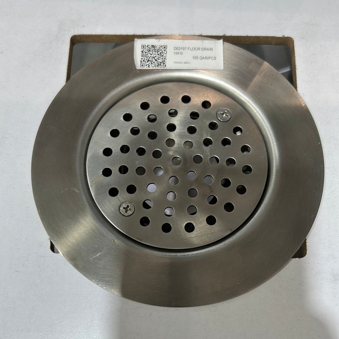 D03197 FLOOR DRAIN RR WITH HOLES 15X15 CM AUHNA INDIA - 67 PCS