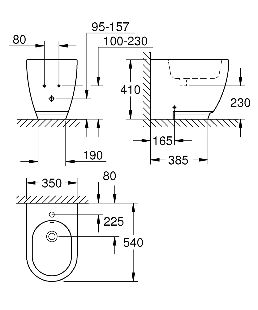 3957500H ESSENCE BIDET FLOORSTAND-GROHE - 0 PCS