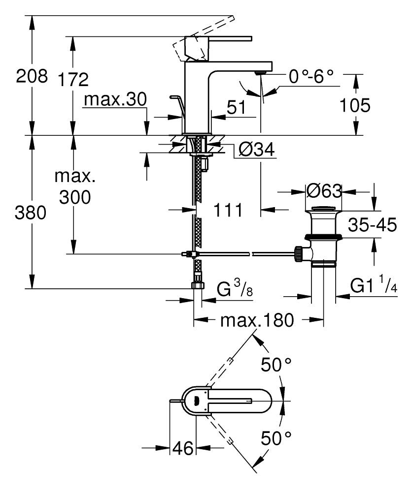 32612003 PLUS SINGLE LEVER BASIN MIXER S-SIZE GROHE - 59 PCS