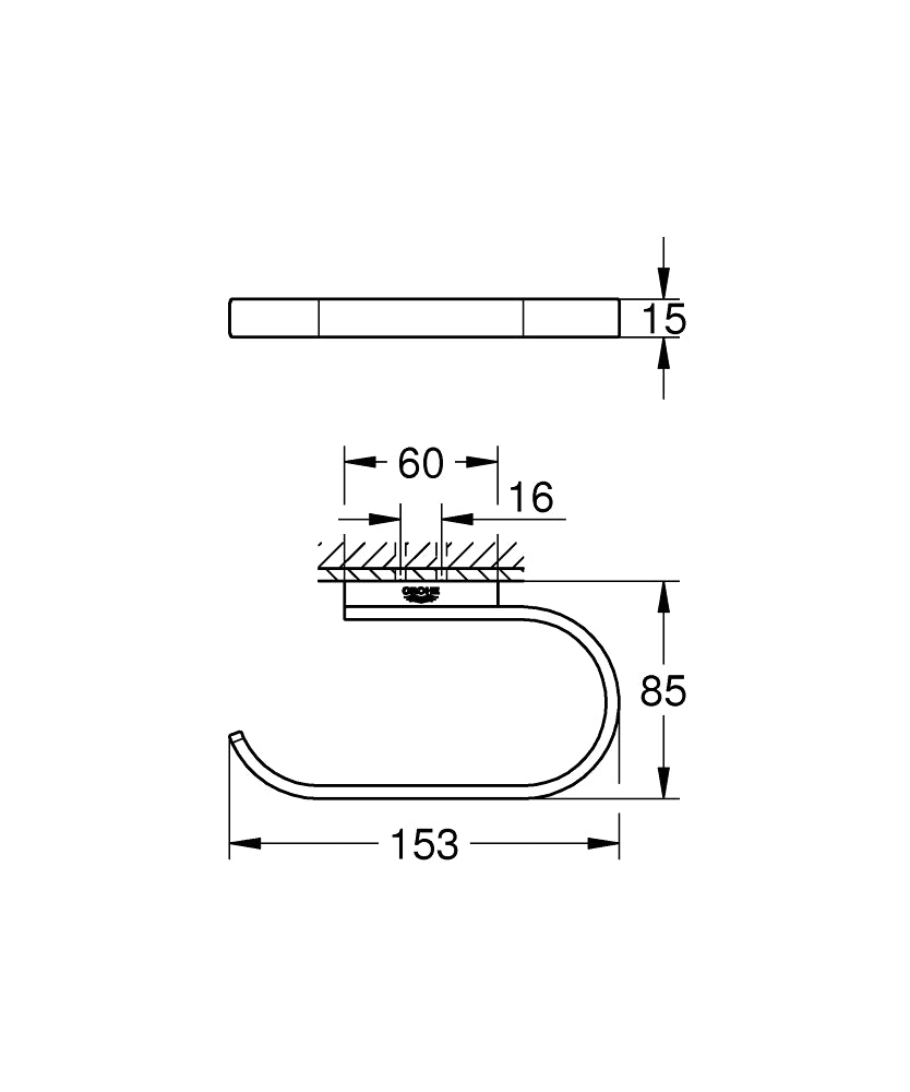41068AL0 SELECTION TOILET PAPER HOLDER - GROHE GRAPHITE - -13 PCS