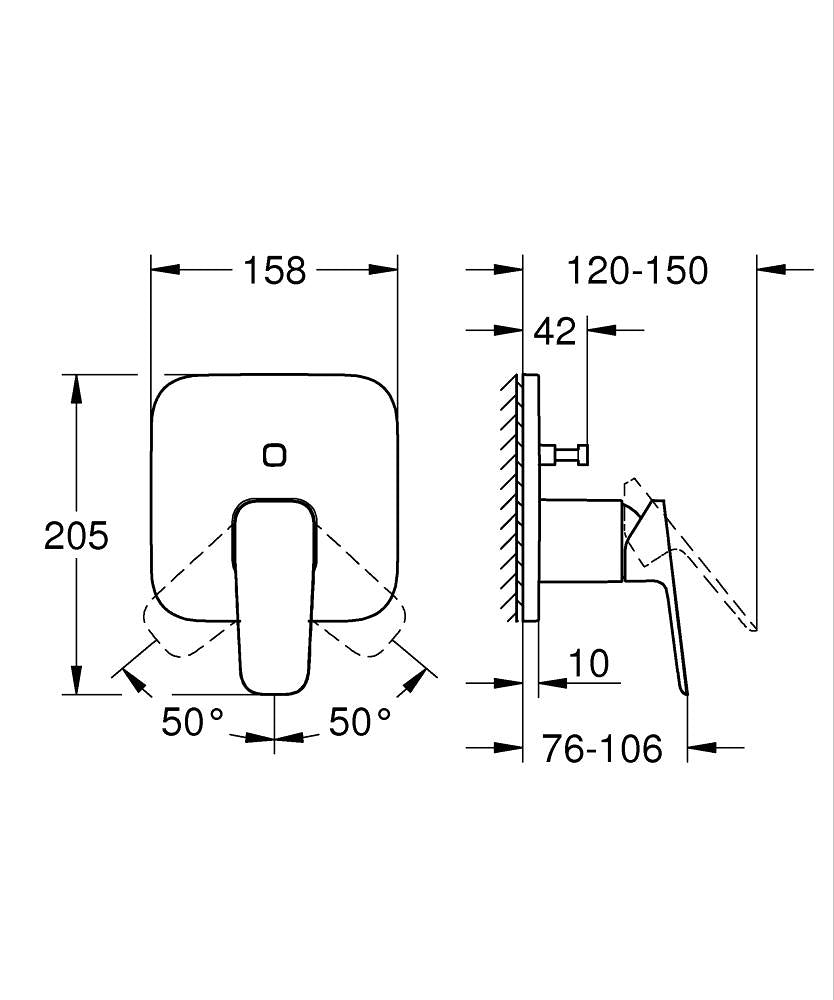 1017780000 GROHE CUBEO SINGLE-LEVER MIXER WITH 2-WAY DIVERTER - GROHE - 6 PCS