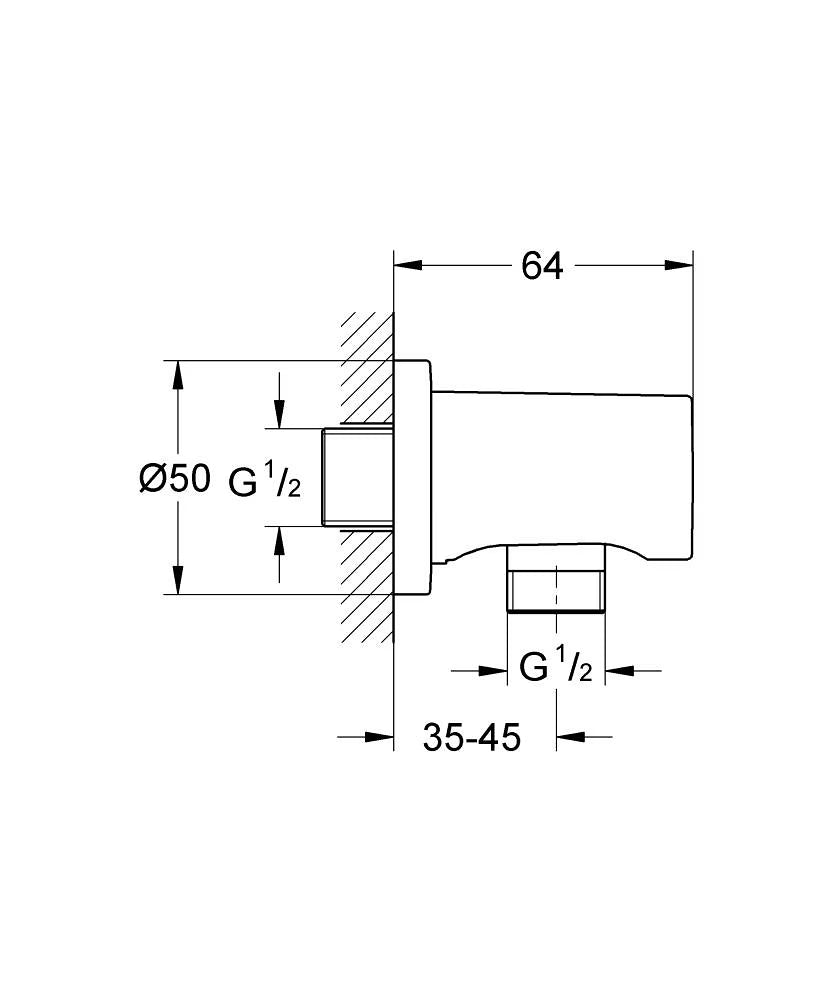 27057DL0 RAINSHOWER WALL UNION - GROHE - 4 PCS