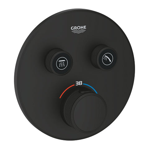 29507KF0 GROHTHERM SMARTCONTROL THERMOSTAT FOR CONCEALED INSTALLATION WITH 2 VALVES - GROHE BLACK - 8 PCS