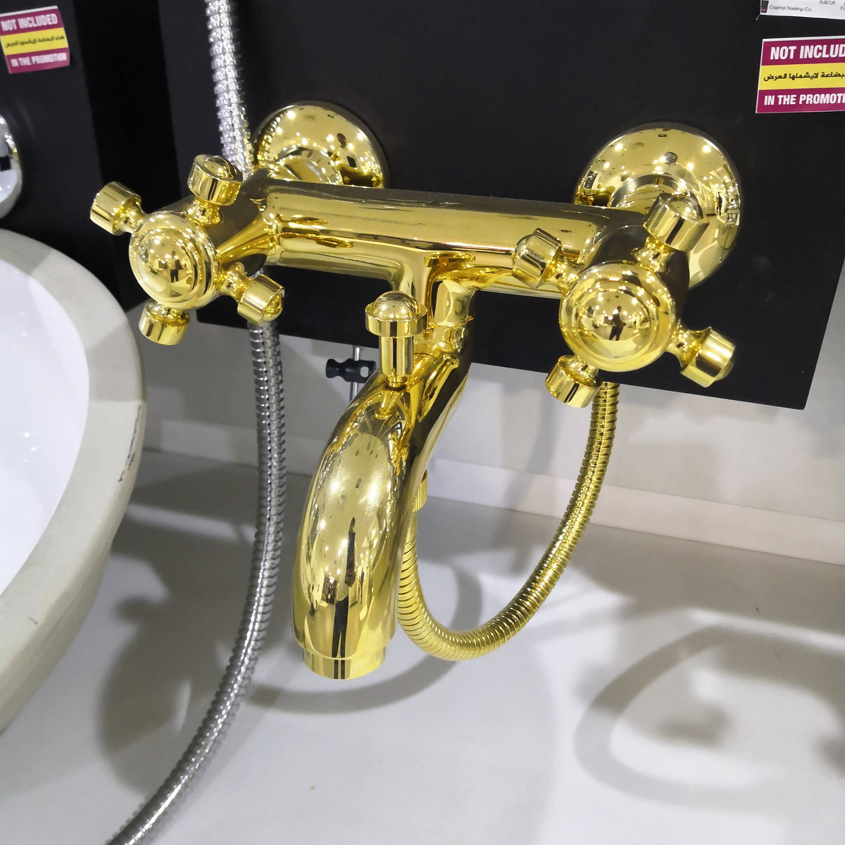 ART3010 TIMONE BATH MIXER & SHOWER KIT GOLD RUBITOR ITALY - 20 PCS
