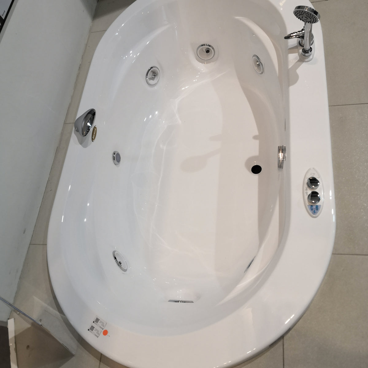 9F43211A OPALIA ACRYLIC BATHTUB WHITE 190X110X60 CM JACUZZI ITALY - 2 SET