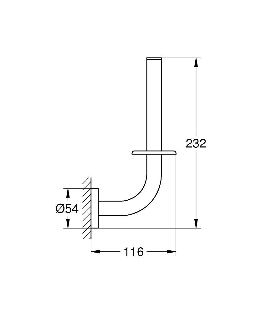 40385AL1 ESSENTIALS SPARE TOILET PAPER HOLDER GROHE GRAPHITE - -17 PCS