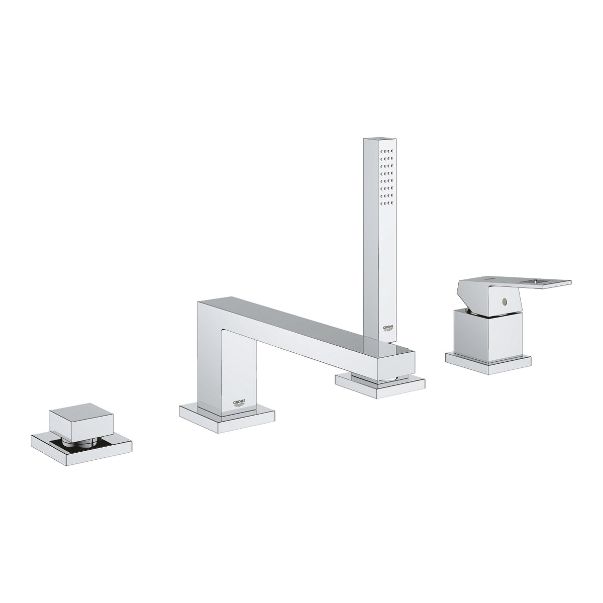 19897001 EUROCUBE 4-HOLE SINGLE LEVER BATH COMBINATION-GROHE - 28 PCS