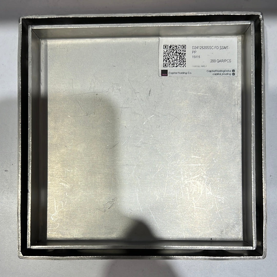 D2412520SSC FD SSMT-PP FLOOR DRAIN WITH MARBLE TOP HEAVY DUTY PASSIVATION 4'' OUTLET 15X15 CM - 150 PCS