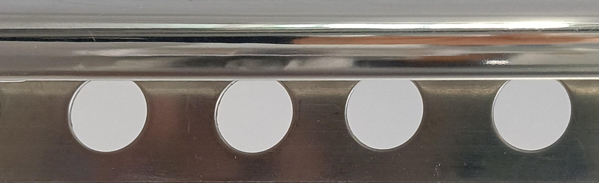 0AC12IN TILE TRIM STAINLESS STEEL 12 MM 2.6M (PERFIL ACERO INOX BRILLO) EMBEPLAST SPAIN - 13 PCS