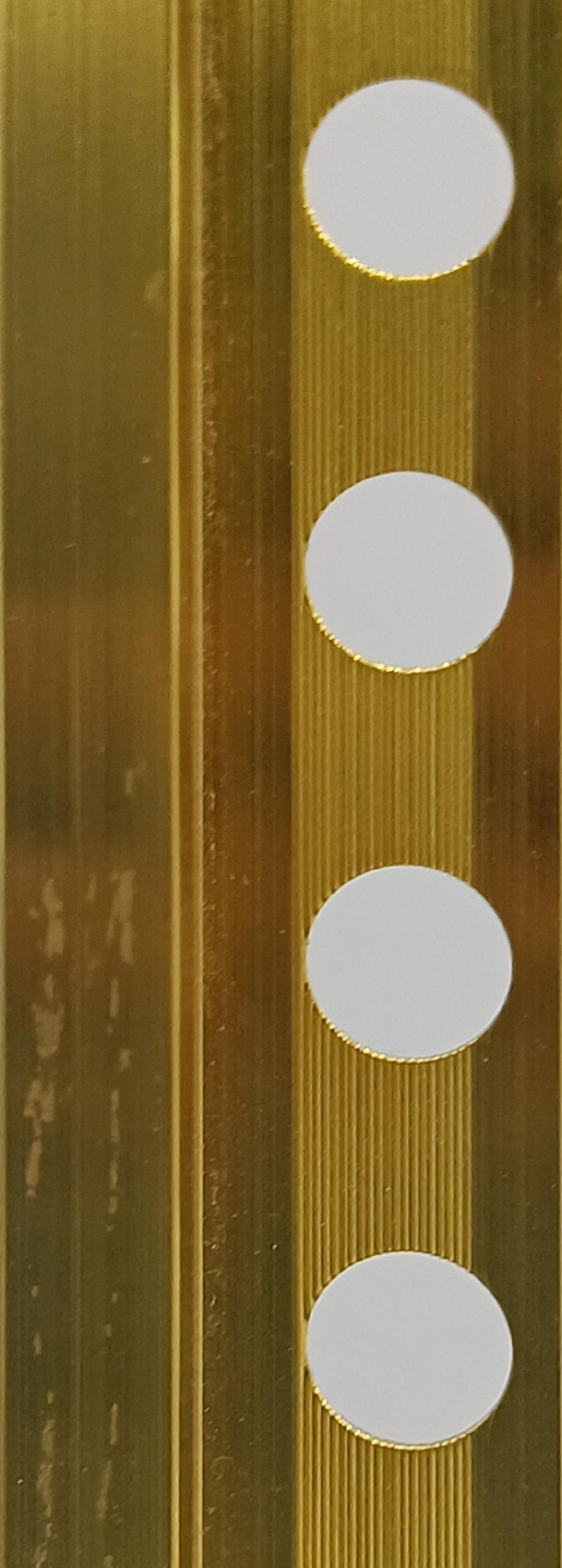LISTELO ALUM GOLD BRIGHT 12X10 VALENPLAS SPAIN - 4 PCS