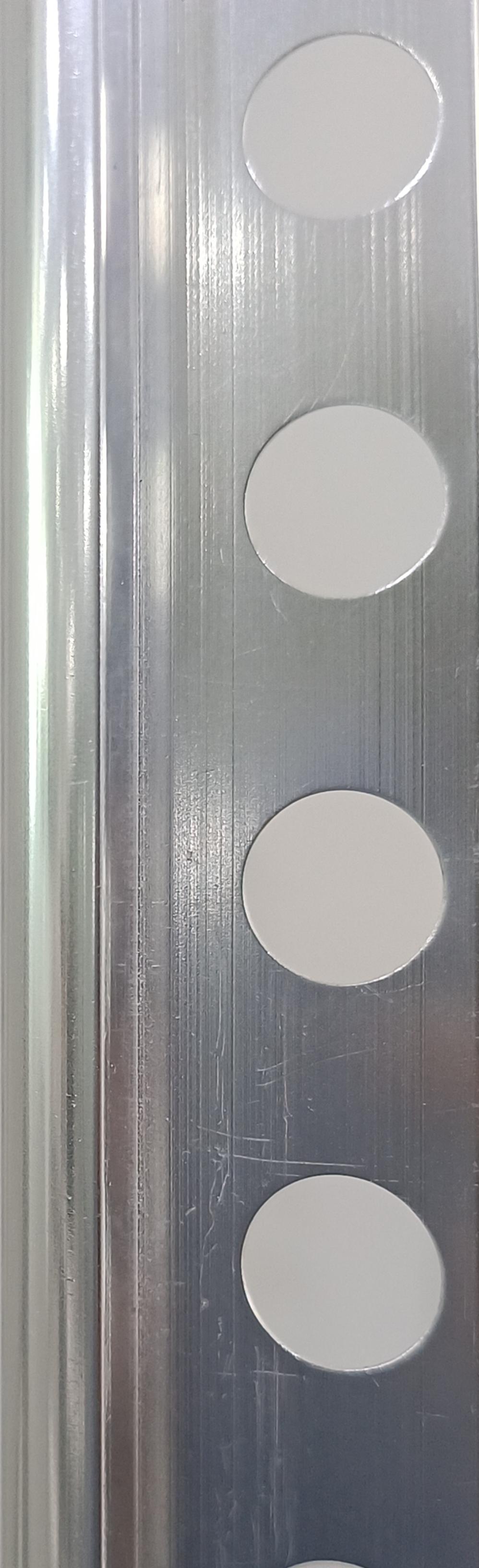 TILE TRIM 8MM POLISHED SILVER WONDERFUL HK CHINA - 4 PCS