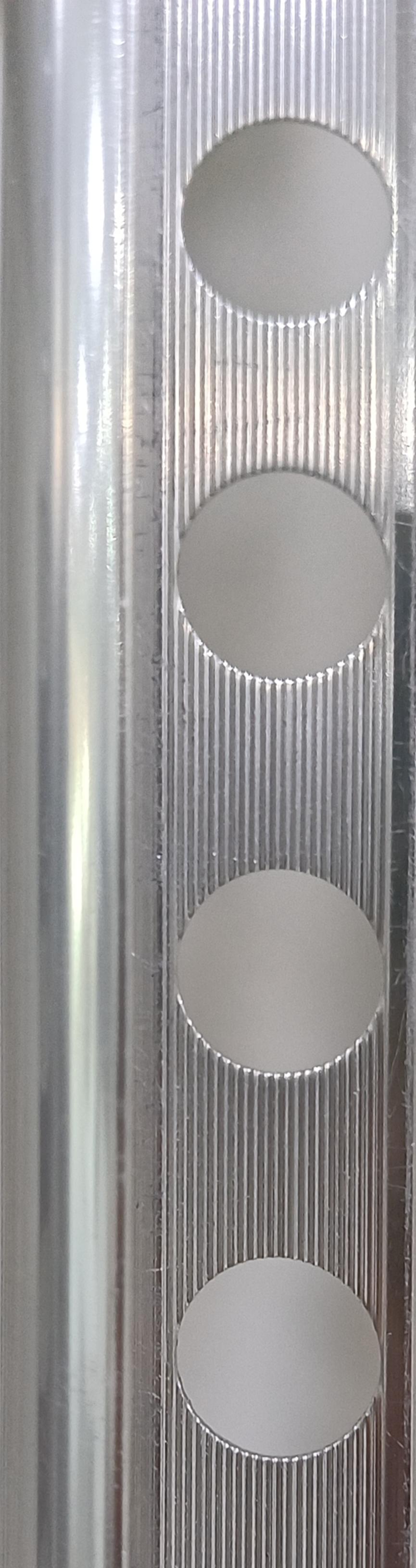 0A125PB TILE TRIM ALUM PROFILE 12.5MM SILVER 2.6M (PERFIL ALUMINIO PLATA BRILLO) EMBEPLAST SPAIN - 64 PCS