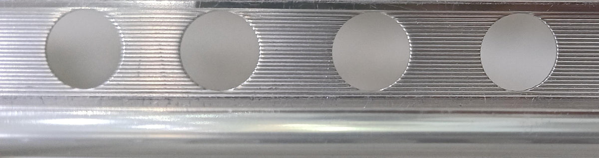 0A125PB TILE TRIM ALUM PROFILE 12.5MM SILVER 2.6M (PERFIL ALUMINIO PLATA BRILLO) EMBEPLAST SPAIN - 64 PCS
