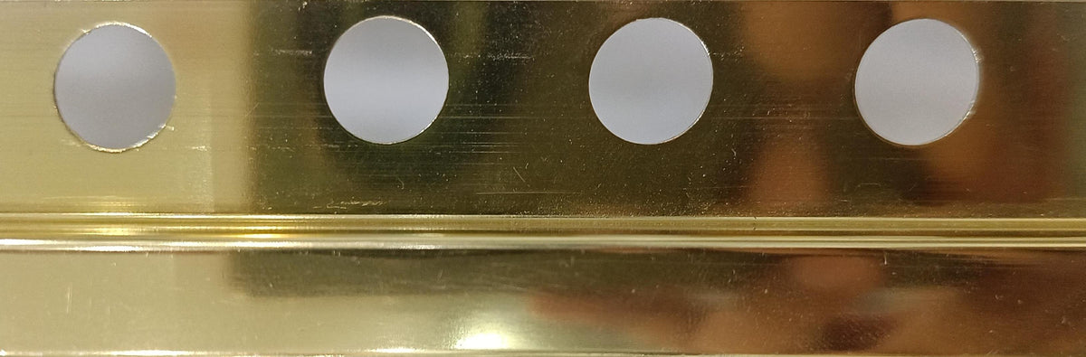 0LA12OC ALUMINIUM LISTELO 10X12 MM POLISHED GOLD 2.6M EMBEPLAST SPAIN - 130 PCS