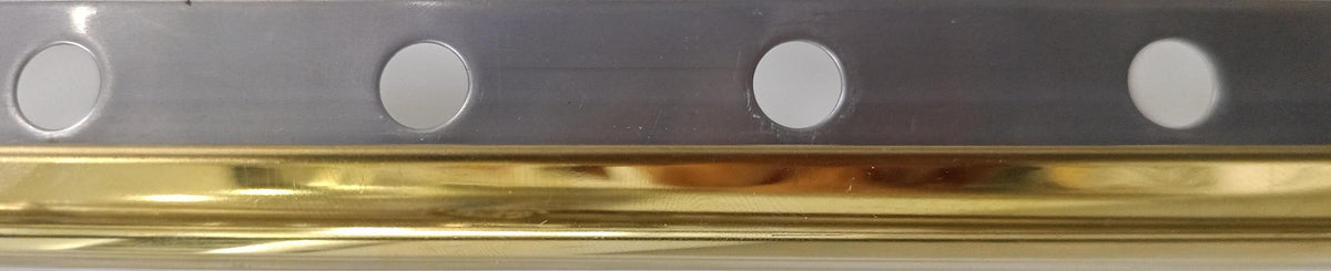 0AC12OB ROUND EDGE STEEL 12.5 MM. POLISHED GOLD 2.6 M. EMBEPLAST SPAIN - 229 PCS