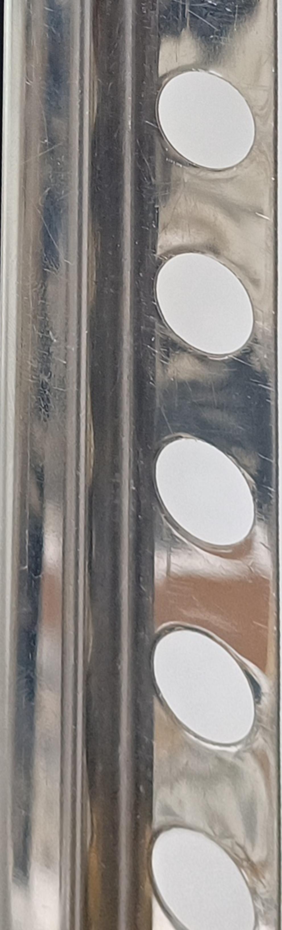 LAC12IB STEEL LIST 12X12 MM POLISHED 2.6M (LISTELO ACERO INOX BRILLO) EMBEPLAST SPAIN - 2 PCS