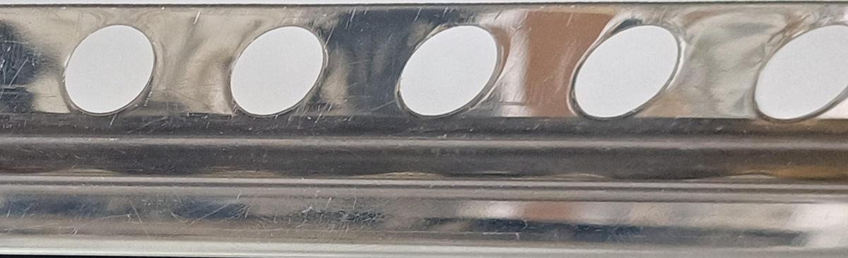LAC12IB STEEL LIST 12X12 MM POLISHED 2.6M (LISTELO ACERO INOX BRILLO) EMBEPLAST SPAIN - 2 PCS