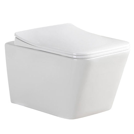 102 RIMLESS WALL-HUNG TOILET WHITE 535X360X340MM P-TRAP, 180MMUF COVER, STAINLESS STEEL - LUCCA - 0 PCS